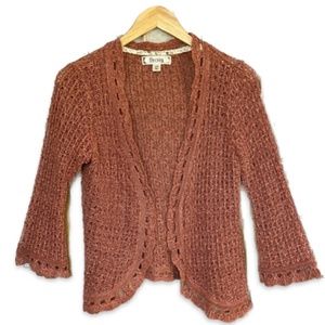 Woman’s Sweater Pointelle Pattern Sz Large